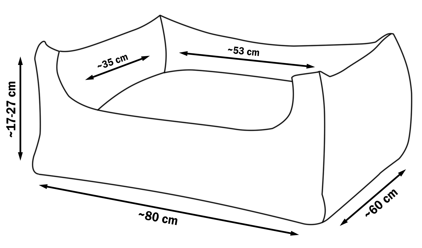 A cozy dog sofa bed with a pillow - Image 3