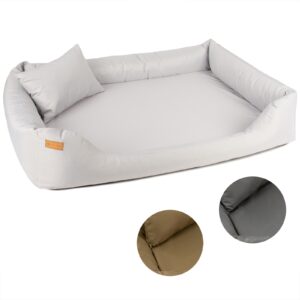 Dog cat bed with pillow and mattress 120x90
