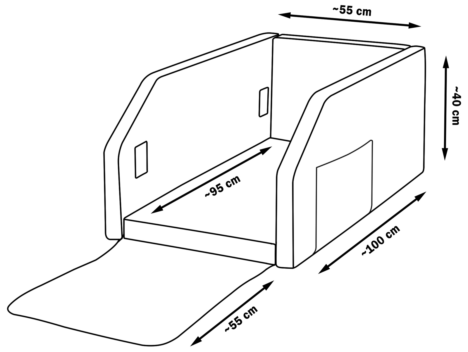 Dog seat transporter, 55x100cm - Image 3
